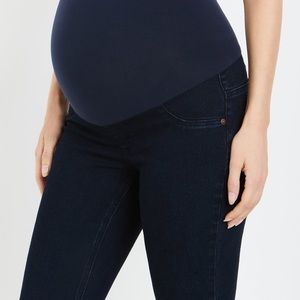 INDIGO BLUE PETITE SECRET FIT BELLY SUPER STRETCH SKINNY MATERNITY JEANS, PS